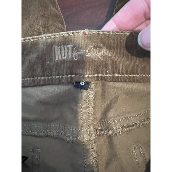 KUT From The Kloth Corduroy Pants Diana Skinny Size 8 Brown GUC - Picture 10 of 12